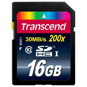   Transcend SDHC 16GB Class 10 30MB/s, TS16GSDHC10